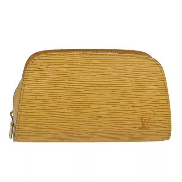 LOUIS VUITTON Epi Dauphine PM Pouch Yellow - Picture 1 of 16